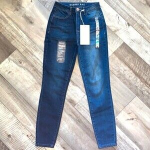 NWT‎ GEMMA RAE  hi rise/jagging’s size 3/26